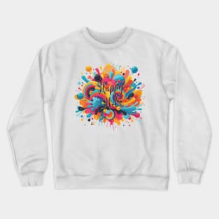 Happy Holi Hindu Color Festival Crewneck Sweatshirt